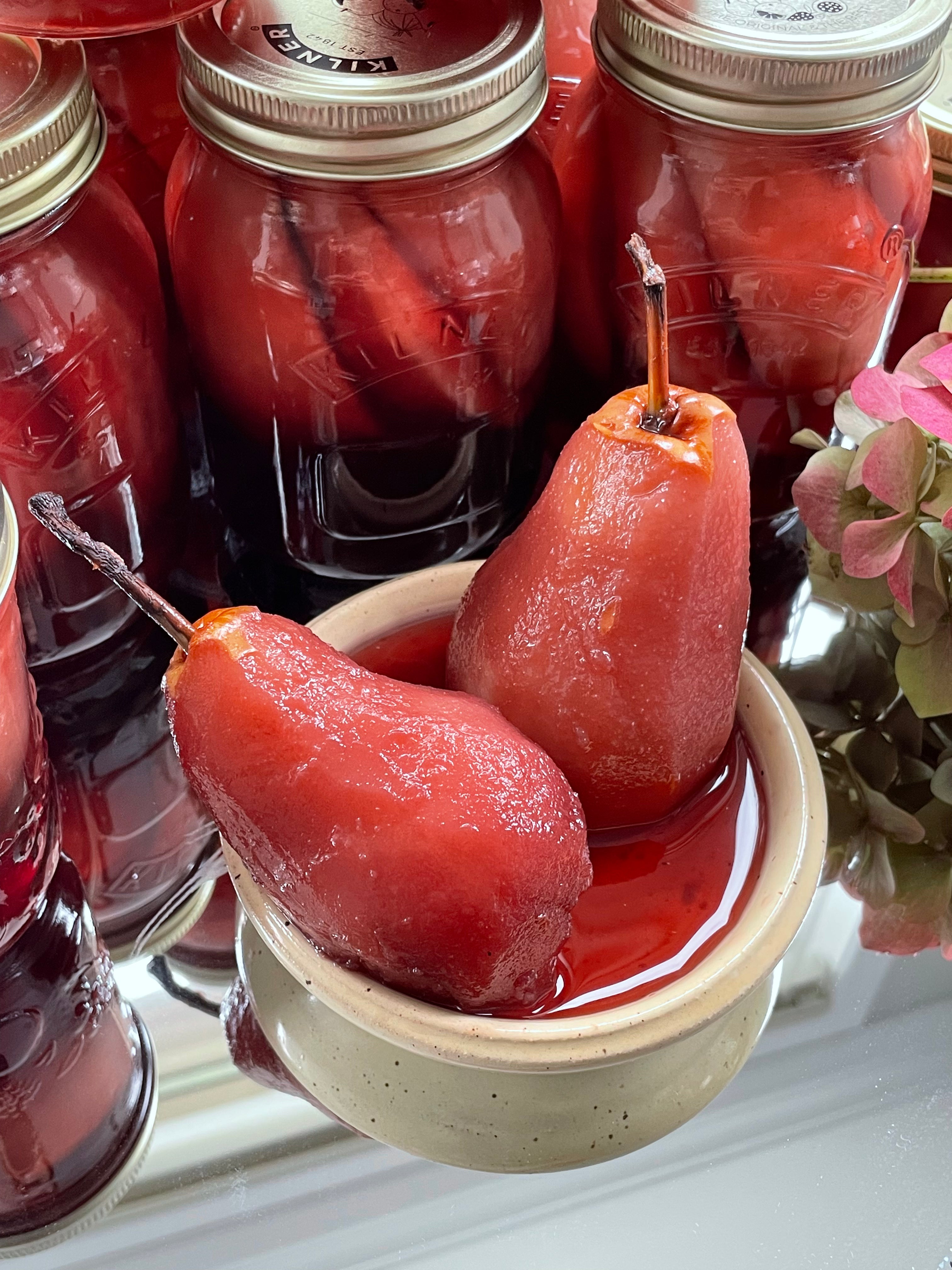 Red Wine Poached Pear