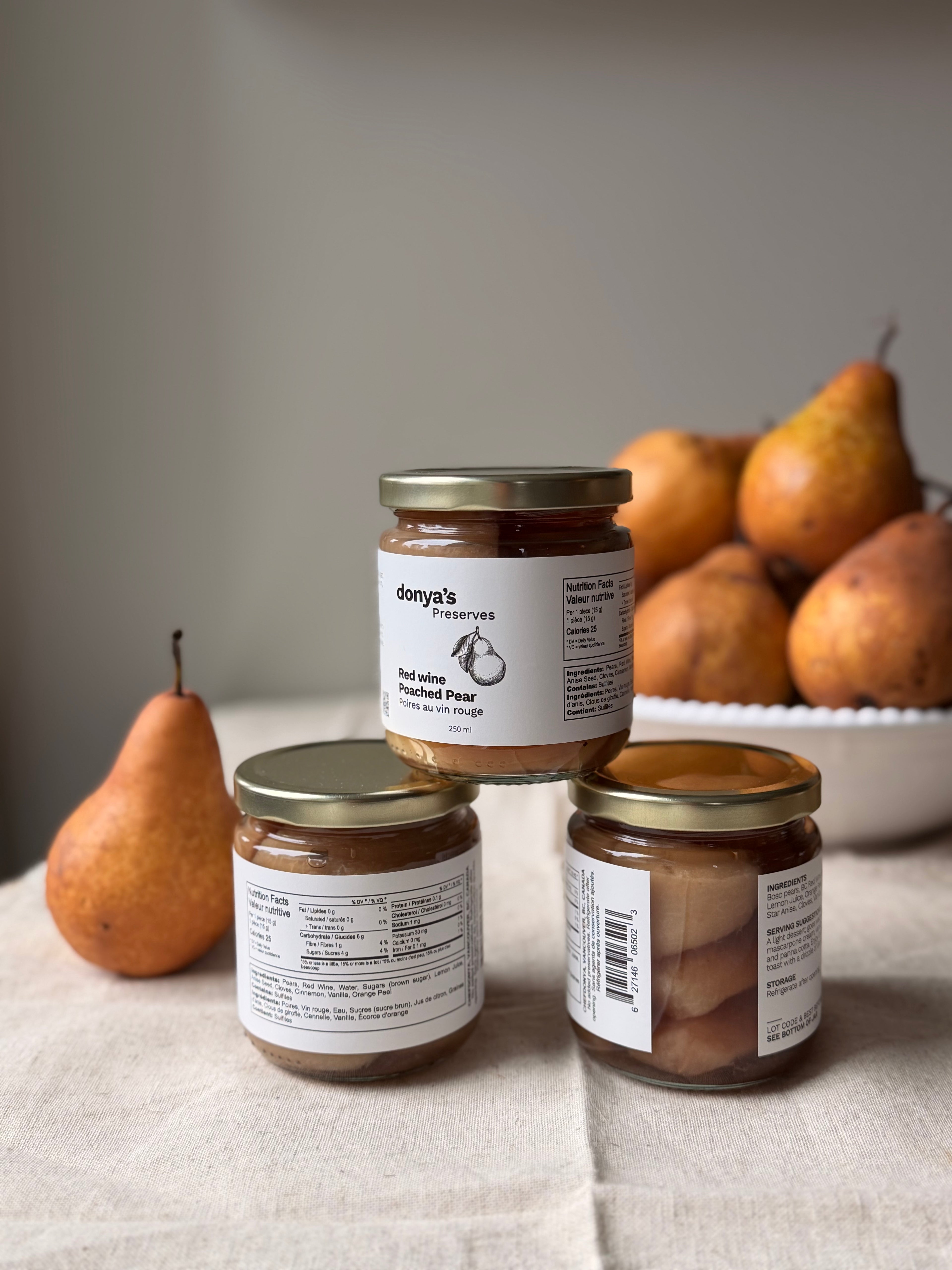 Red Wine Poached Pear