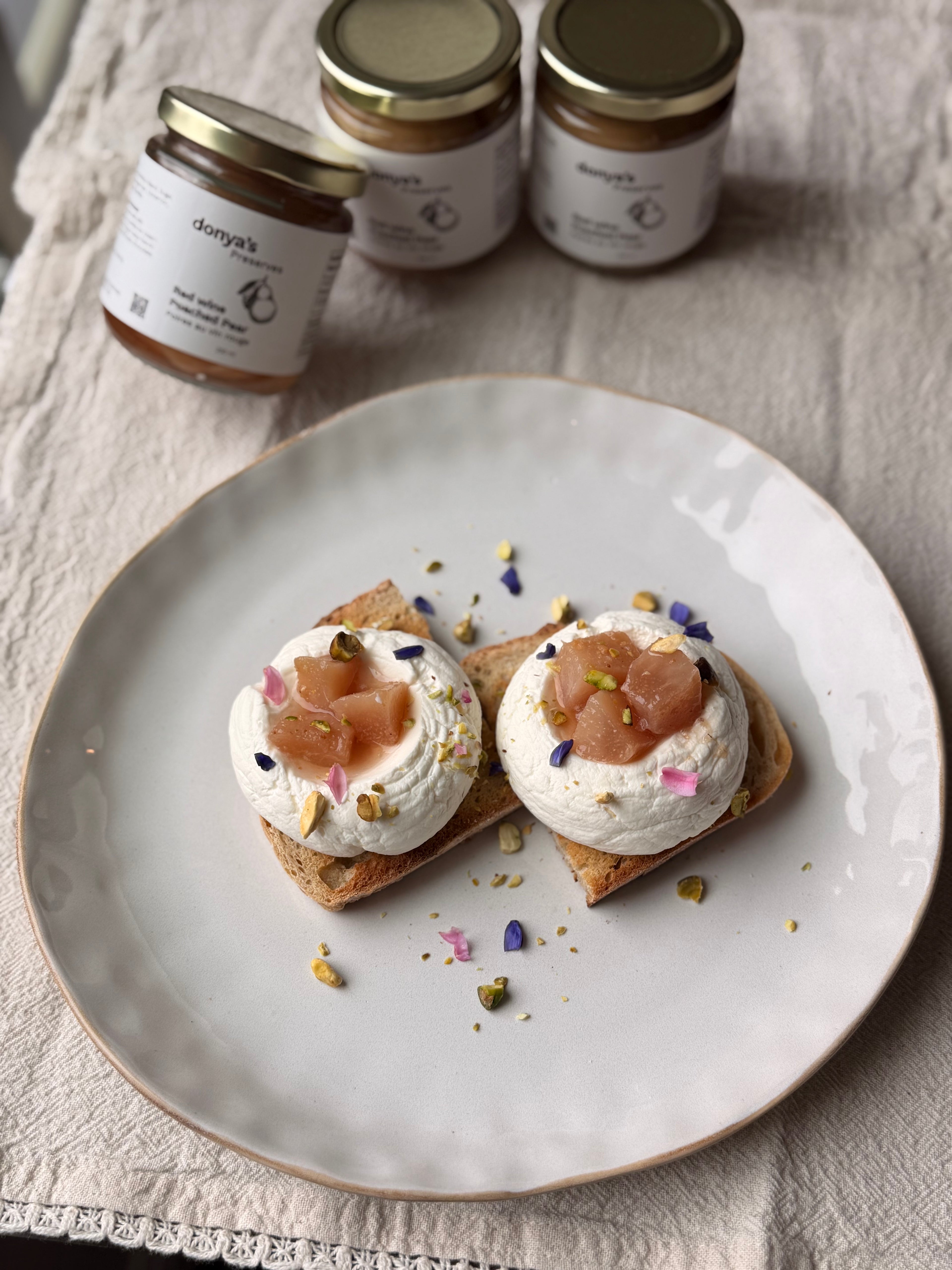 Red Wine Poached Pear