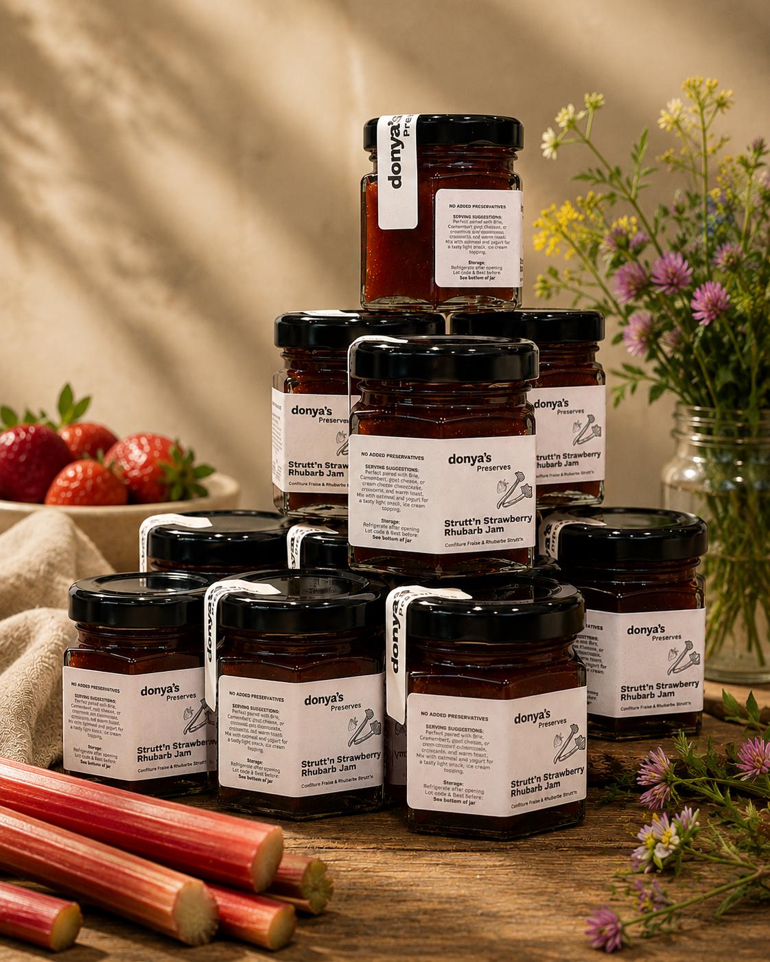Mini Strawberry Rhubarb Jam – Case of 24