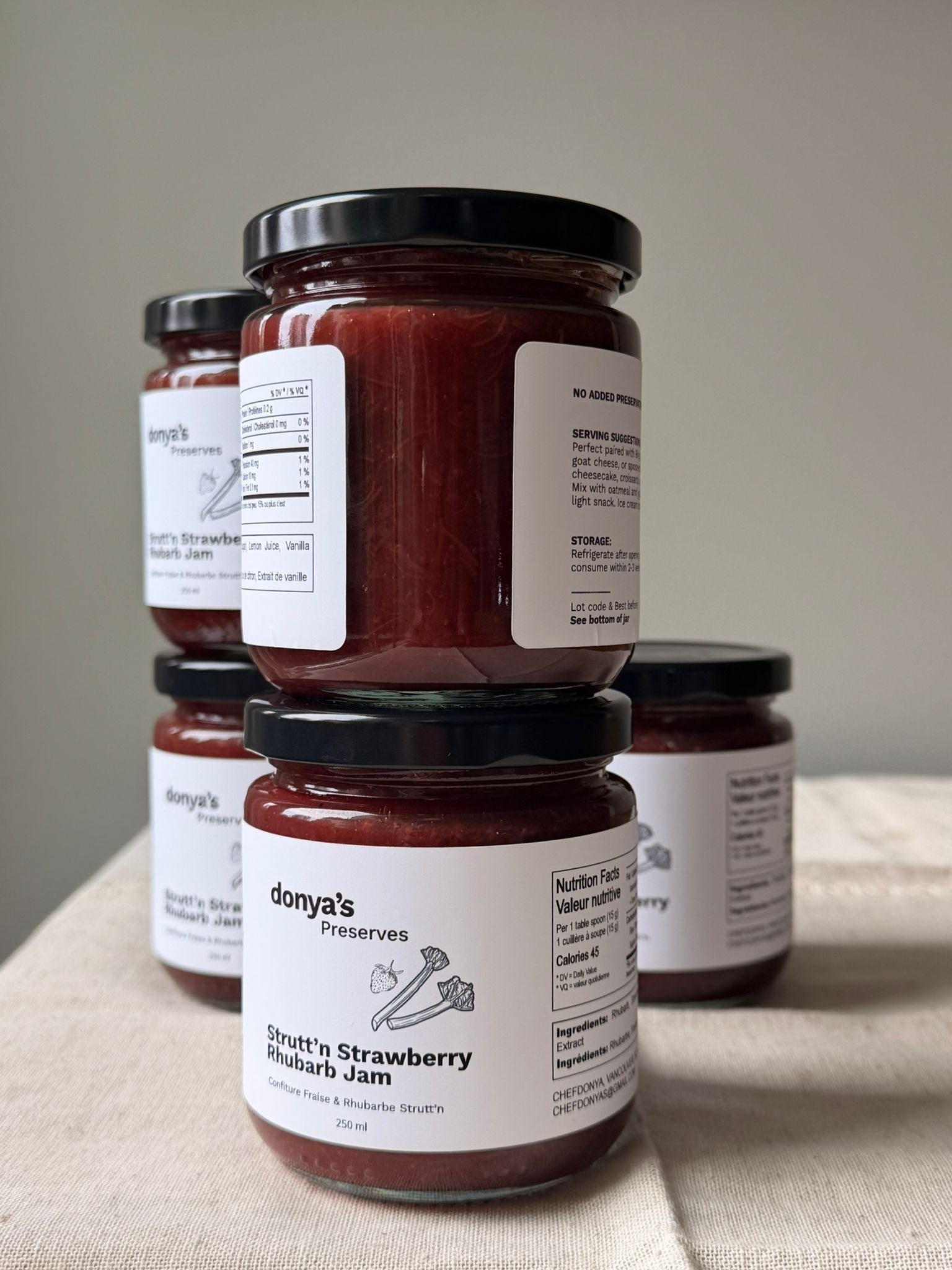 Strutt’n Strawberry Rhubarb Jam | Gourmet Jam for Cheese Boards, Pastries & Breakfast