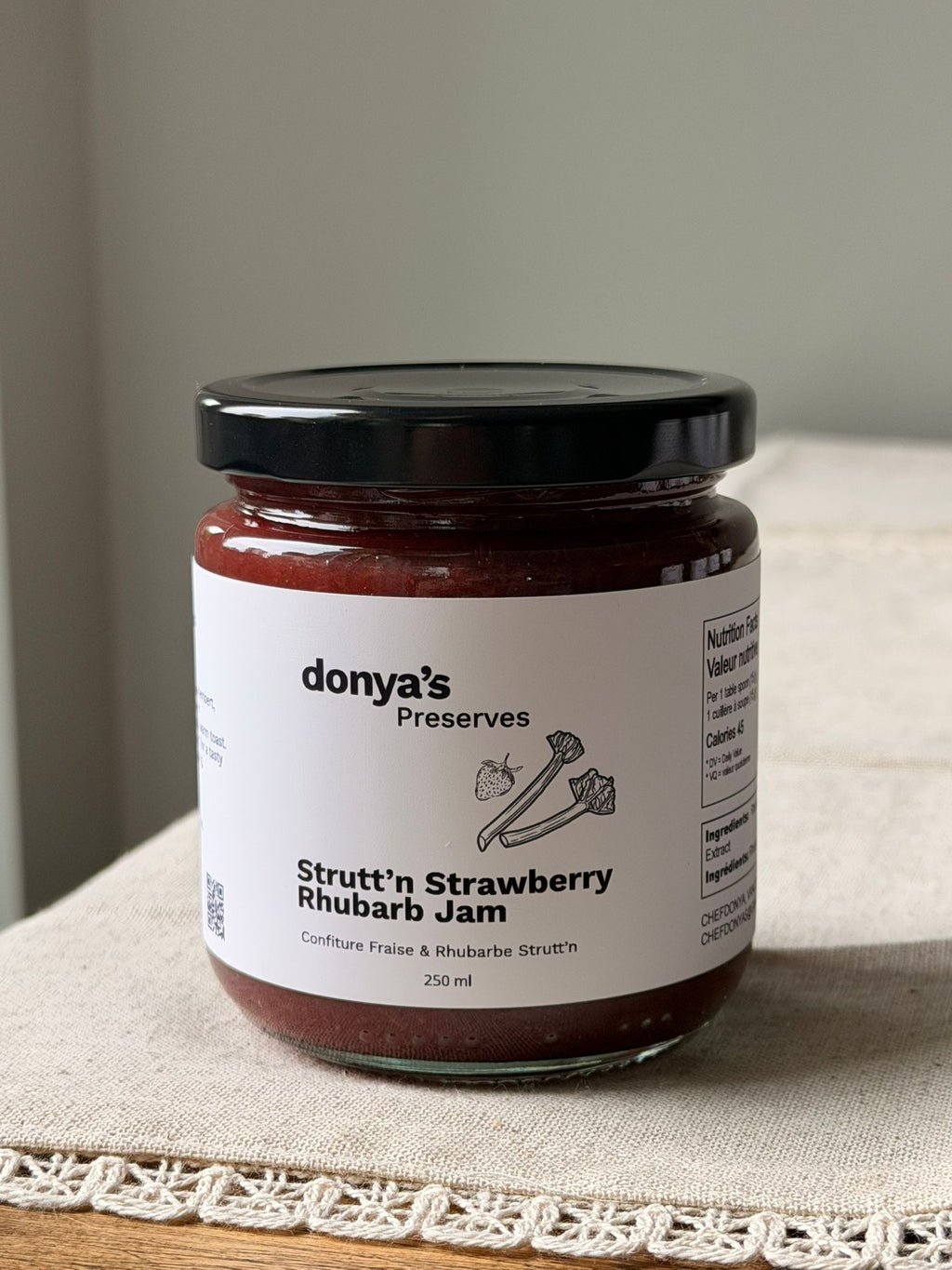 Strutt’n Strawberry Rhubarb Jam | Gourmet Jam for Cheese Boards, Pastries & Breakfast